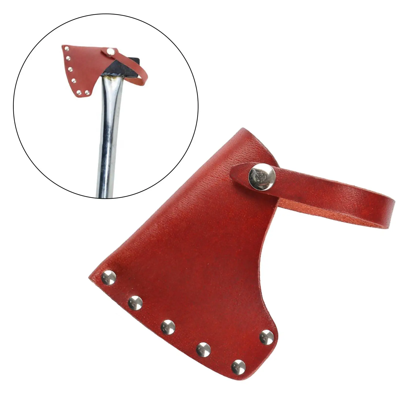 

Axe Head Holster PU Leather Protect Cover Protective Essentials Tool Hatchet Sheath for Woodworking Lumberjack Outdoor Hunting