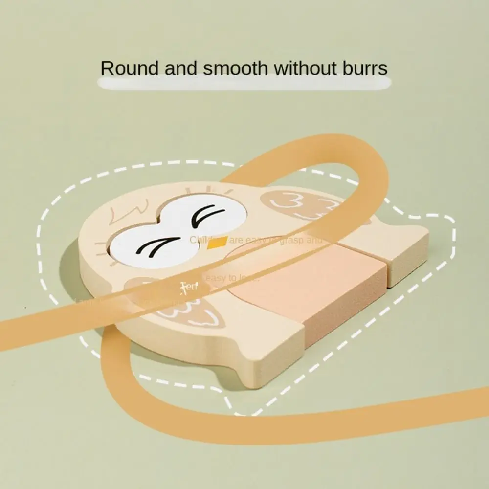 Интеллектуальная игра детская деревянная головоломка игрушка меняющая лицо