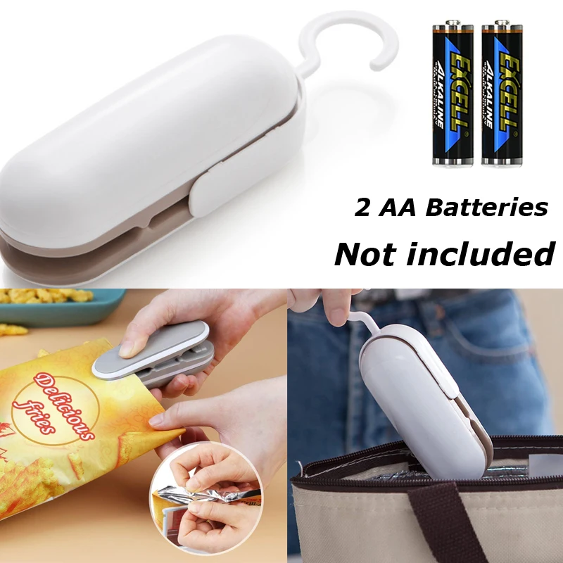 

2 In 1 Heat Sealer and Cutter Small Portable Bag Sealer with Magnet Eco-Friendly Vacuum Sealers for Plastic Bags Organization