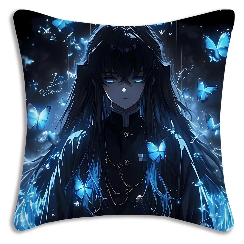 

Muichiro Tokito аниме наволочки мультфильм диван декоративный домашний двусторонний принт короткий плюшевый милый чехол для подушки