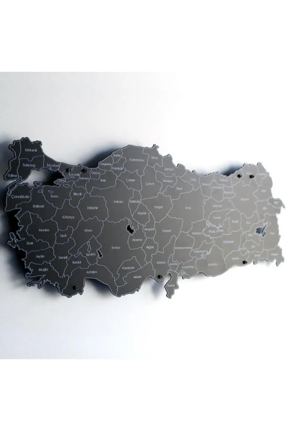 

Metal Uv Printed Turkey Map, Metal Wall Decor, Real Metal Turkey Map