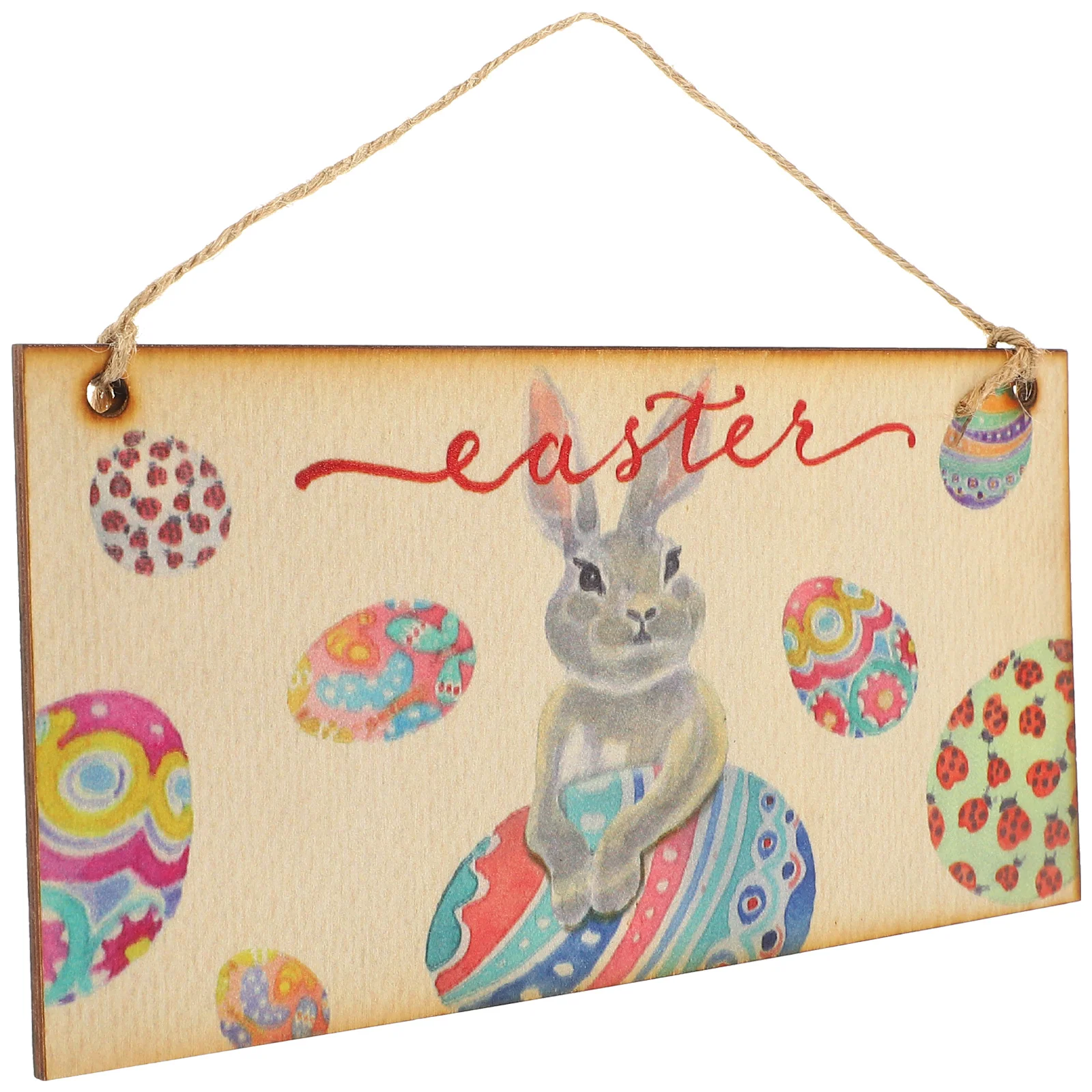 

Easter Decor Festival Hanging Sign Door Plaque Prop Scene Pendant Decorations Wood