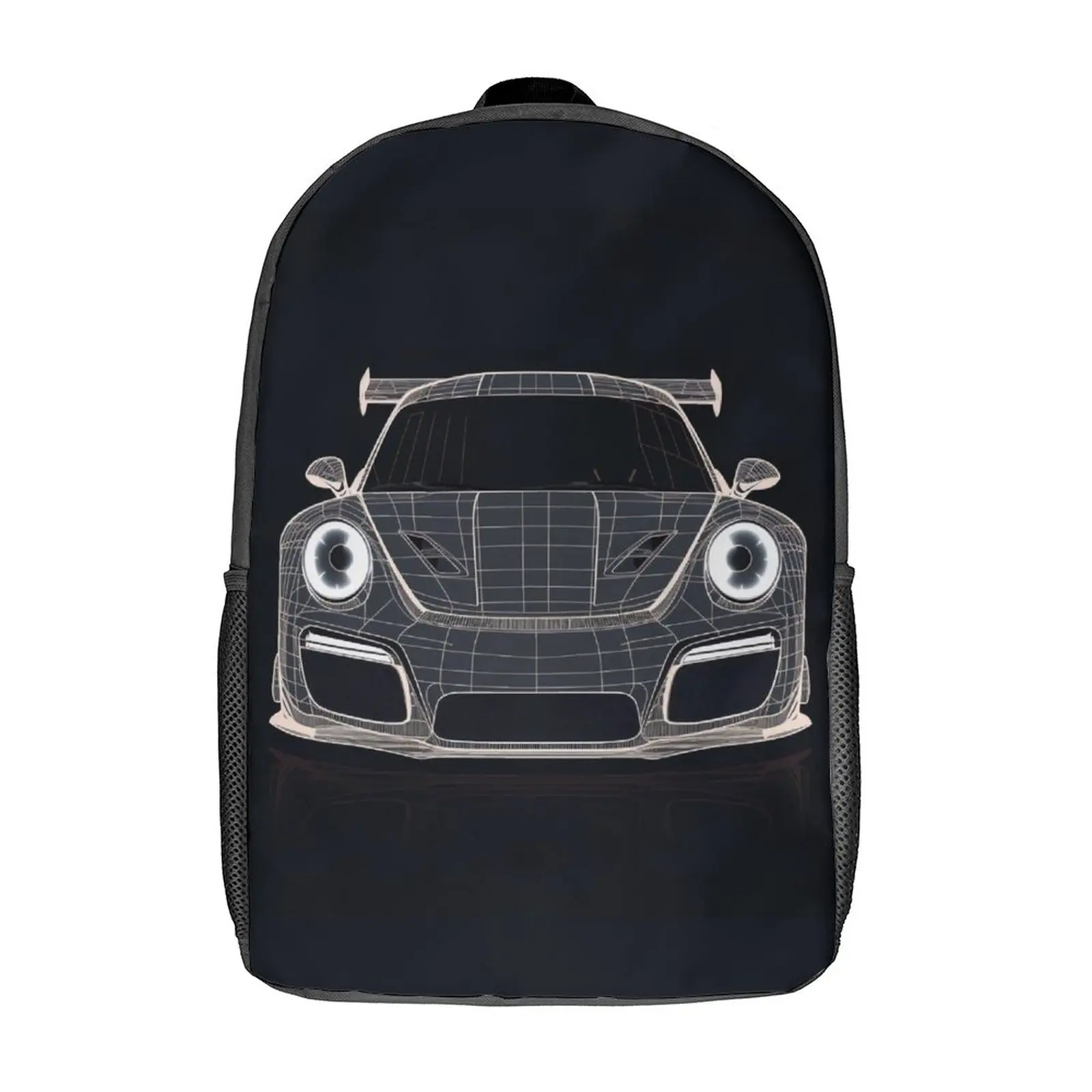 

Classic Sports Car Backpack Neon Line Art Hiking Backpacks Student Design Durable High School Bags Streetwear Rucksack