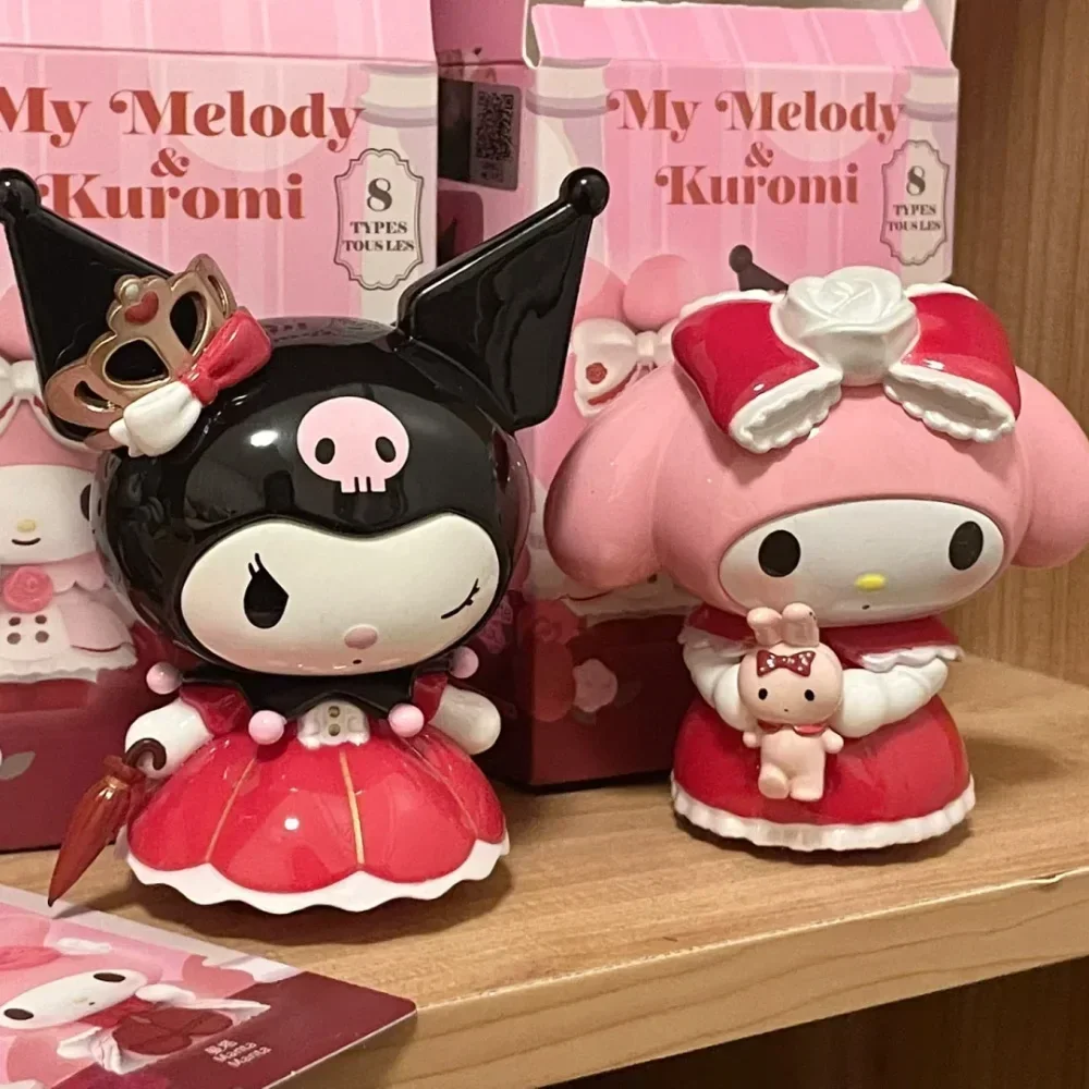 Sanrio My Melody Kuromi Rose And Earl Blind Box Фигурка Коллекция Модель Игрушка Настольный Декор