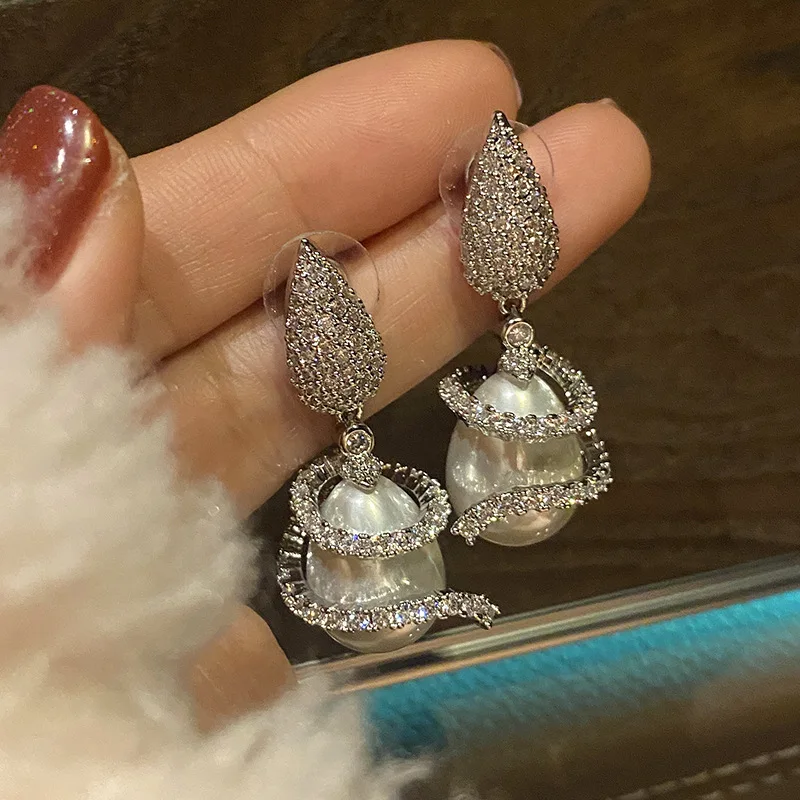 

Женские серьги из серебра 2023 пробы, с пресноводным жемчугом