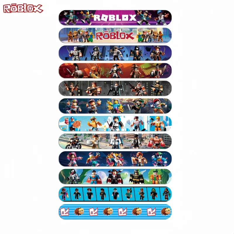 Фото 12/24 шт. эластичные браслеты-слэпы Roblox с героями аниме и мультфильмов, детские ПВХ-браслеты, игрушки-подарки для вечеринок №4