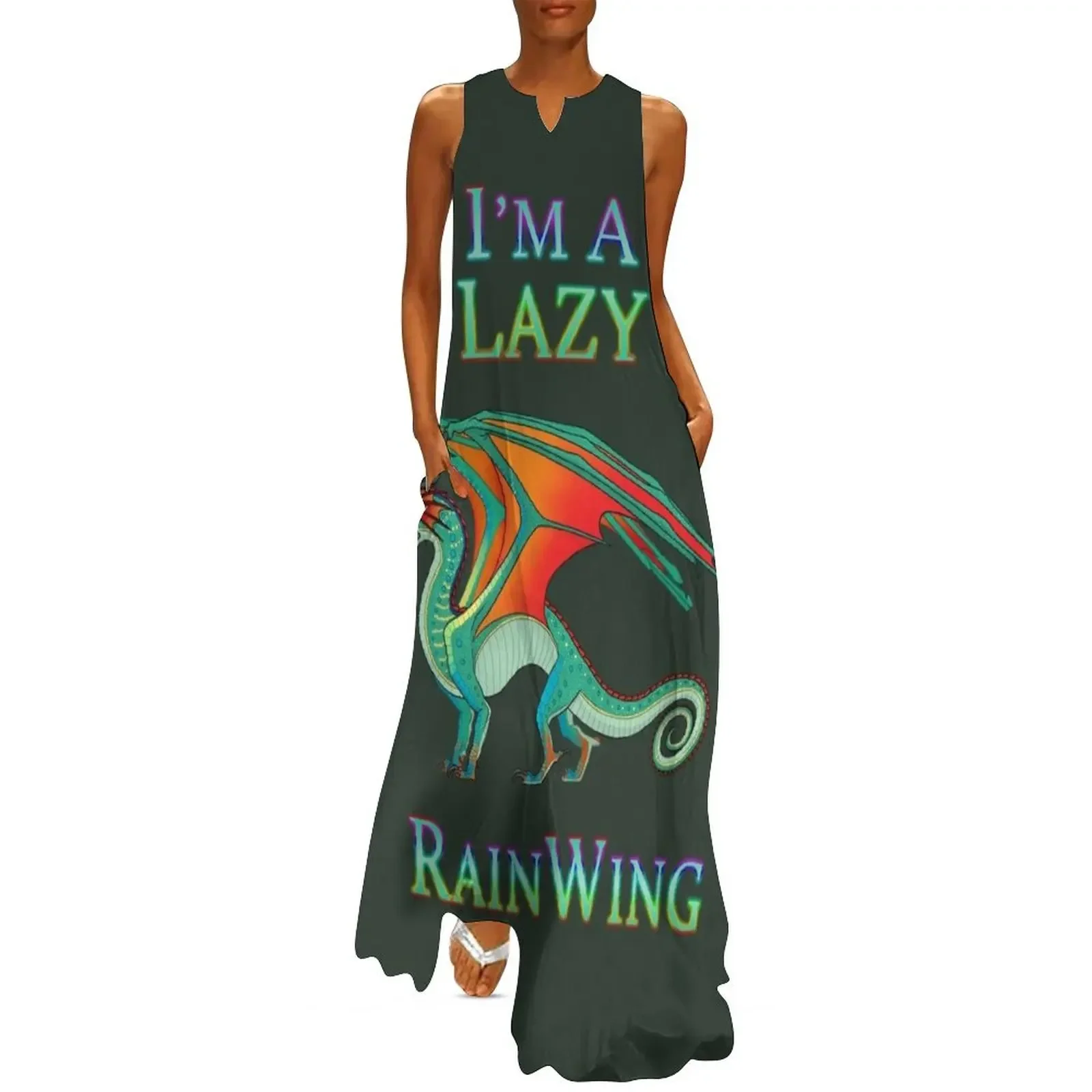 Длинное платье I'm a Lazy RainWing для женщин одежда 2024.