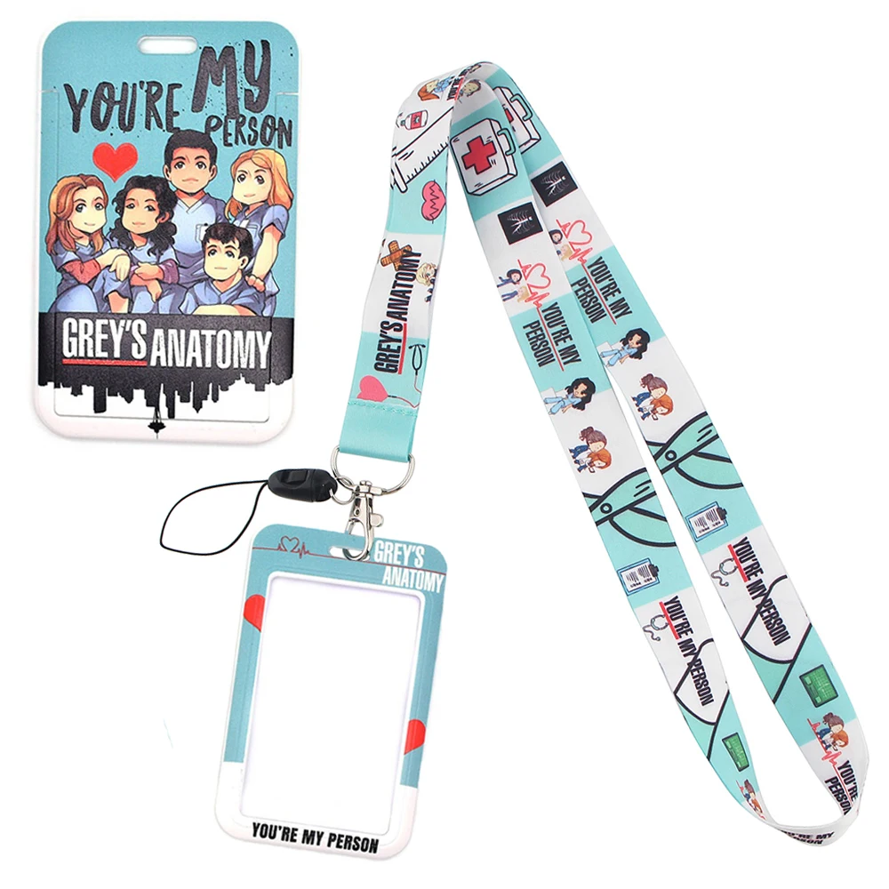 

YQ898 Grey's Anatomy Tv Show Lanyard Doctor Nurse ID Card Holder Phone Strap Badge Holder Neck Strap Keychain Lariat Jewelry