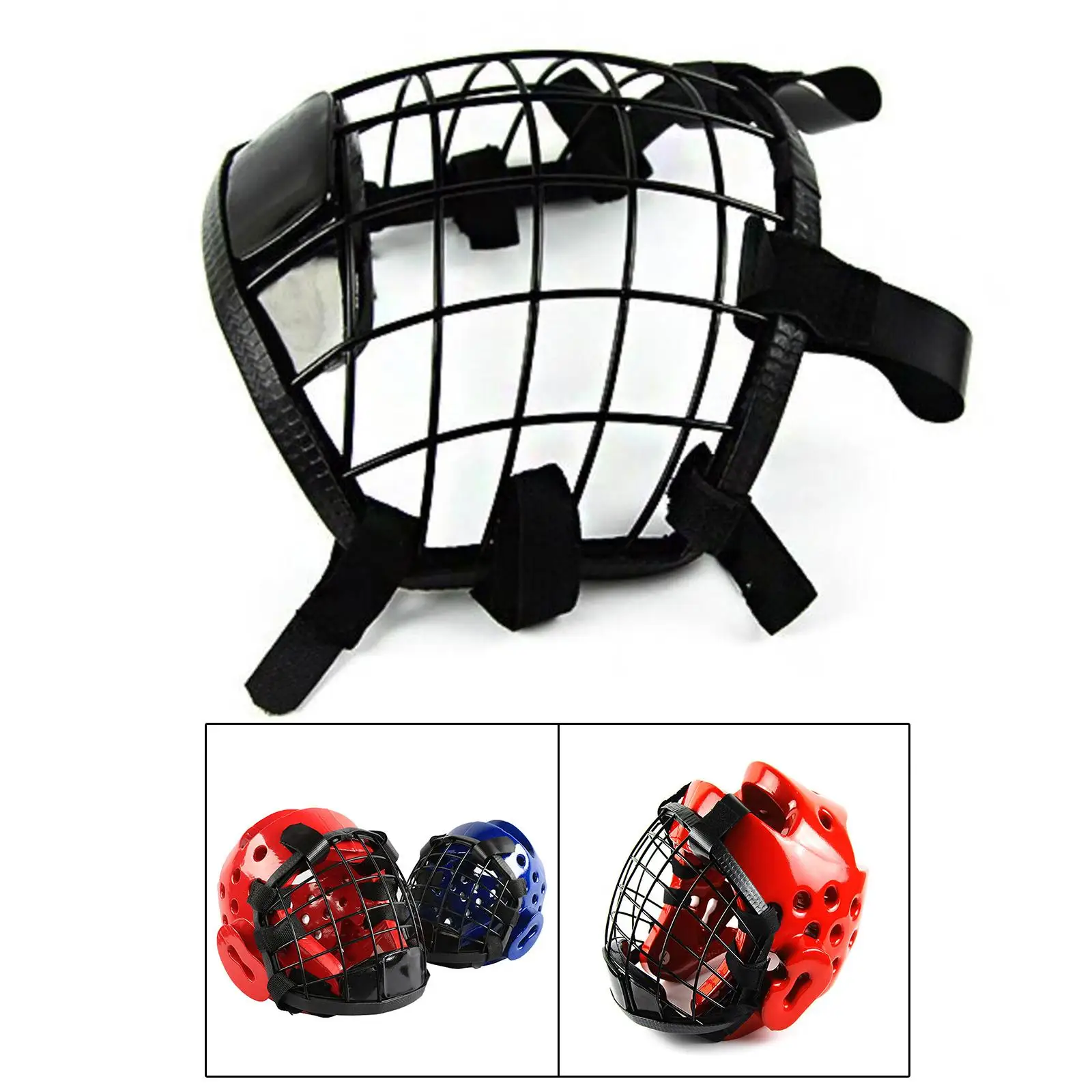 

Black Taekwondo Guard Child Protector Head Gear Face Guard for Sanda Sparring