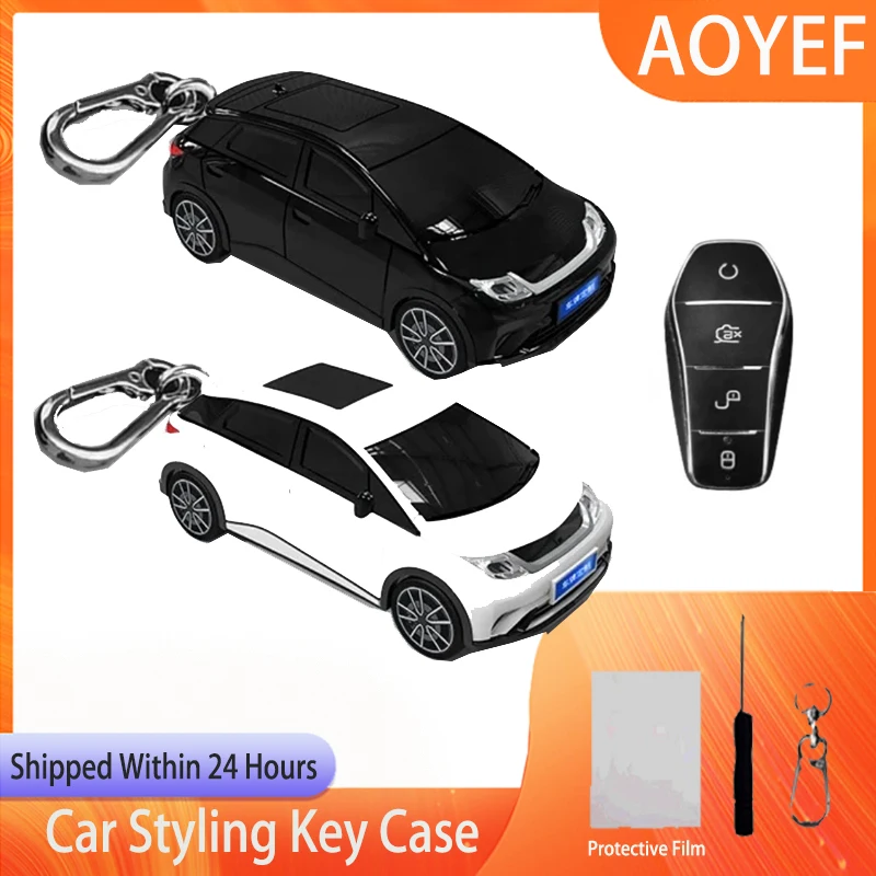 Для BYD Dolphin Стайлинг модели автомобиля для Atto 3 Seal Tang Qin E3 E2 S1 Han EV умный чехол ключей
