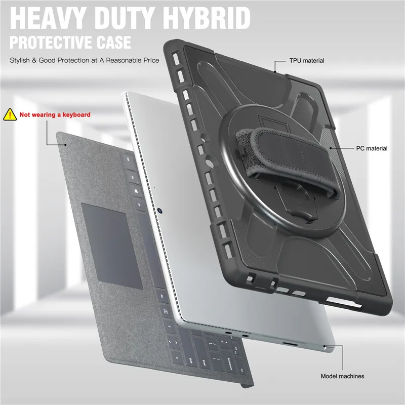 Чехол для планшета Microsoft Surface Pro 8 13 &quot2021 дюймов вращающийся на 360 градусов детский