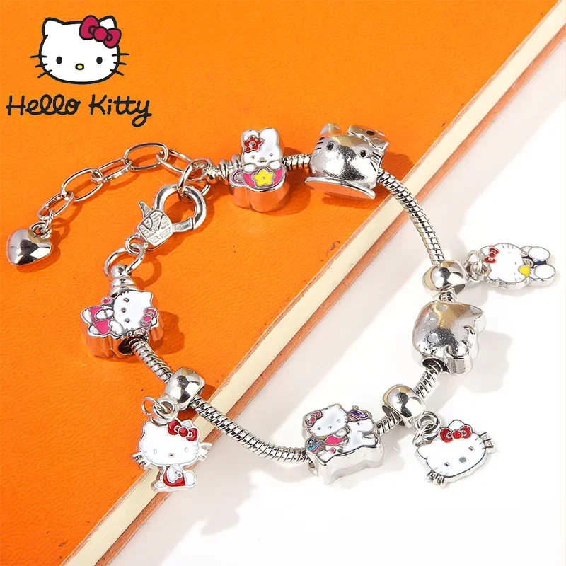 Металлический браслет с героями мультфильмов Hello Kitty съемный сделай сам подарок