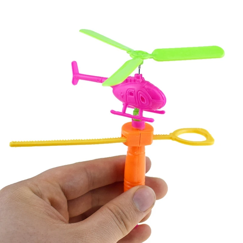 

Детский вертолет с ручкой, Тяговая линия, развивающая игрушка для детей, забавные уличные заводные игрушки, подарок