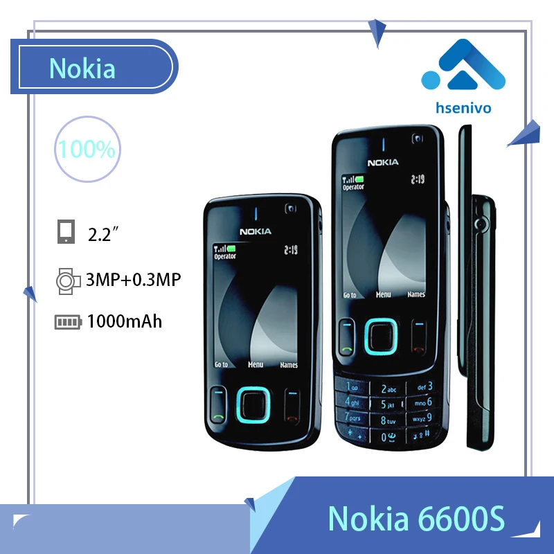 

Восстановленный Оригинальный телефон Nokia 6600 s, Восстановленный Мобильный телефон Nokia 6600, черный цвет, в наличии