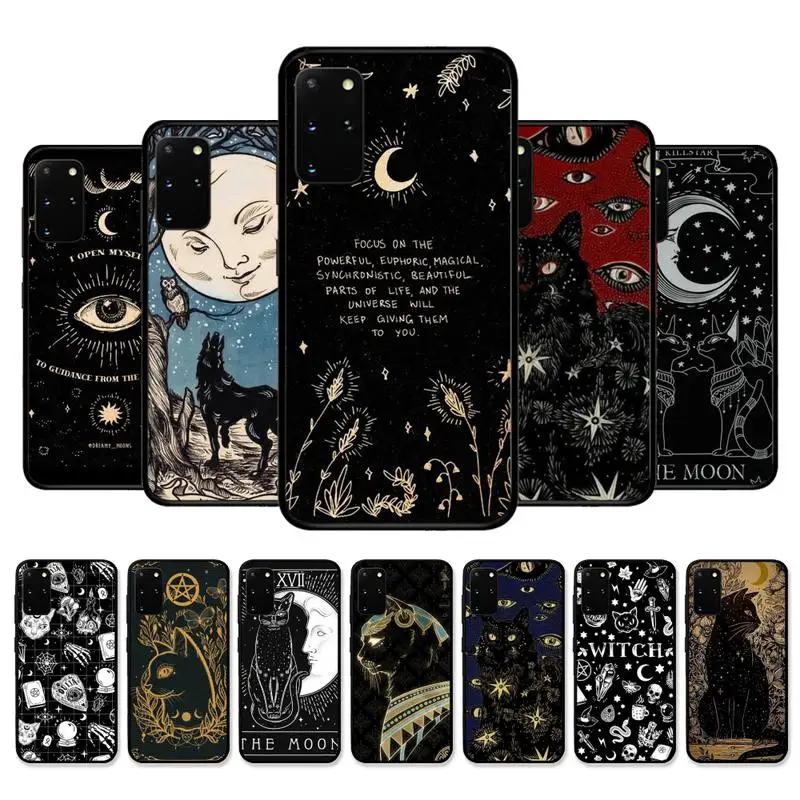 

Death Tarot Cat Phone Case for Samsung S10 21 20 9 8 plus lite S20 UlTRA 7edge cover