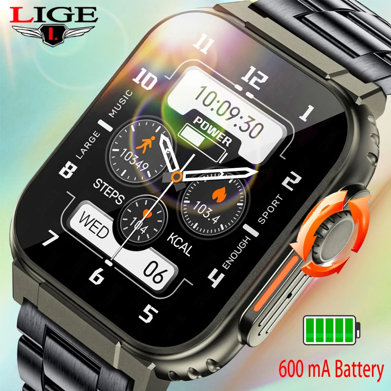 AMOLED HD Screen Bluetooth Call Women Smart Watch Men 600Mah