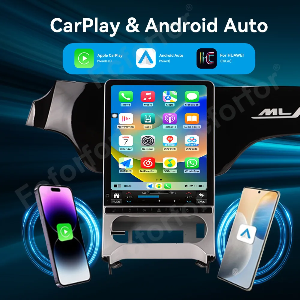 Автомобильный GPS-радиоприемник Tesla с экраном Android 13 0 для Mercedes Benz ML GL приборная