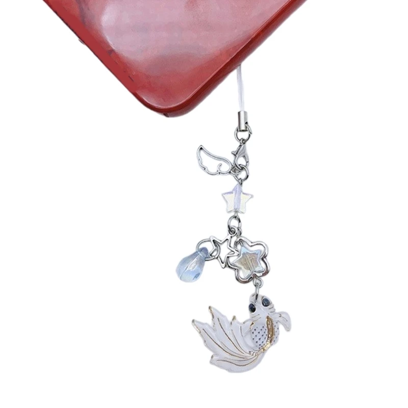 Симпатичная Kois Fish Star Caychain Lanyard String Braps Decor для телефона