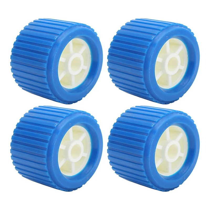 

4 Piece Trailer Roller Boat Ramp Rollers Boat Lift Wheels Kit Ribbed Wobble Roller Accessories For Boat Yacht Trailer