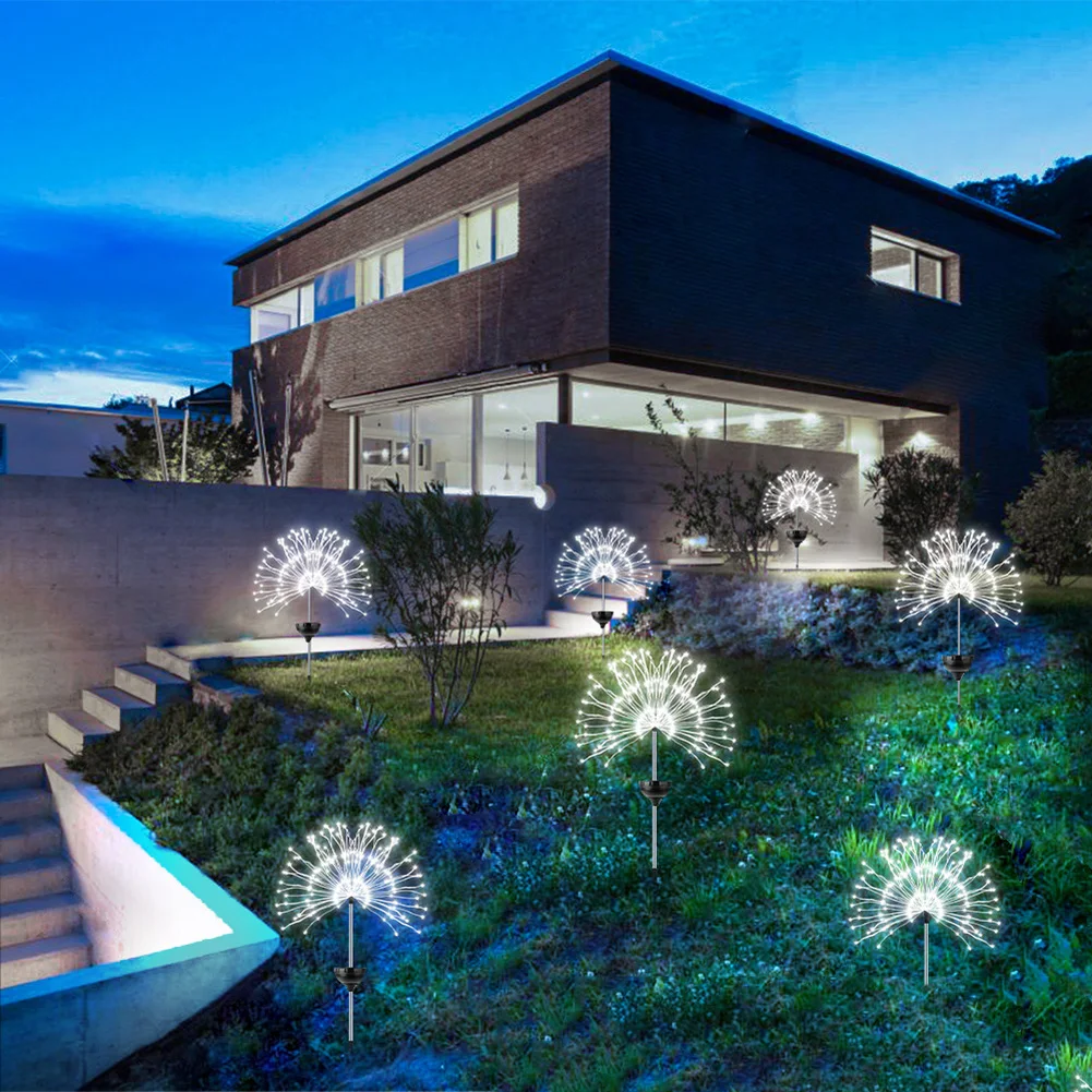 

Фонари для газона, водонепроницаемый фонарь для двора, 150 светодиодов, прочный, легкая установка, автоматический переключатель для дома и сада