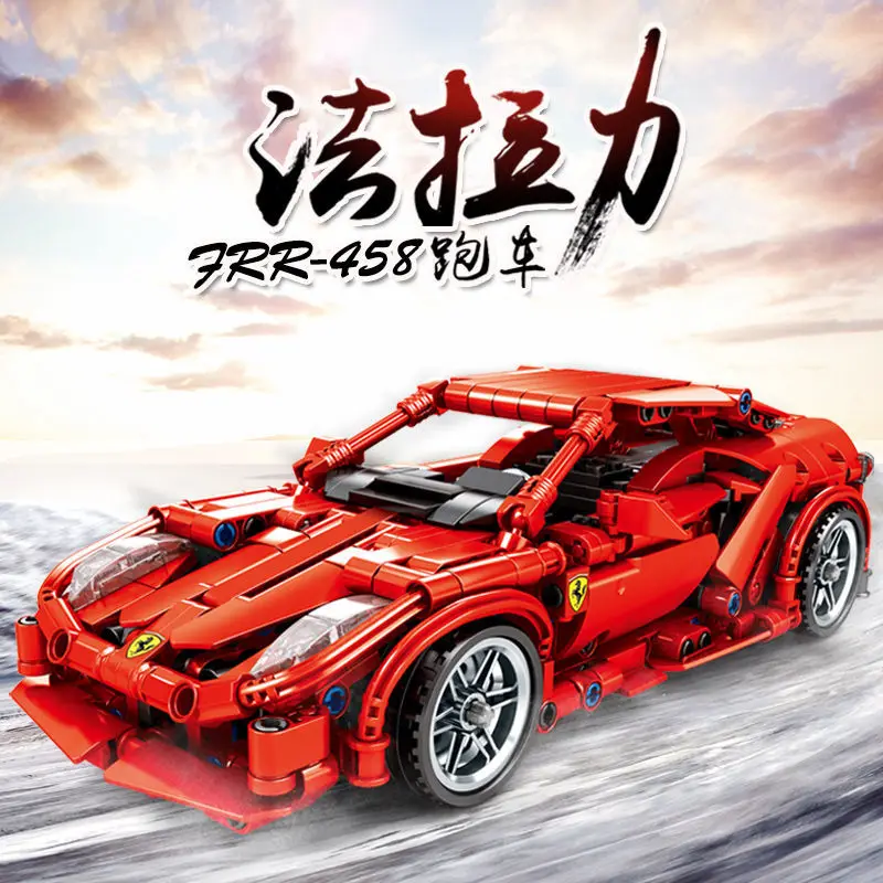 

Diy Technical MOC Famous Racing Car Series Building Blocks Model Bricks Children's Assembly Toys Birthday Gifts for Boyfriend