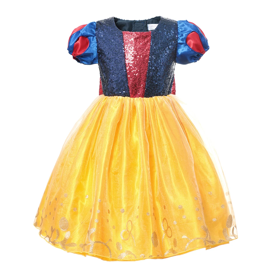 Белоснежное платье принцессы для девочек малышей костюмы на Хэллоуин вечерние