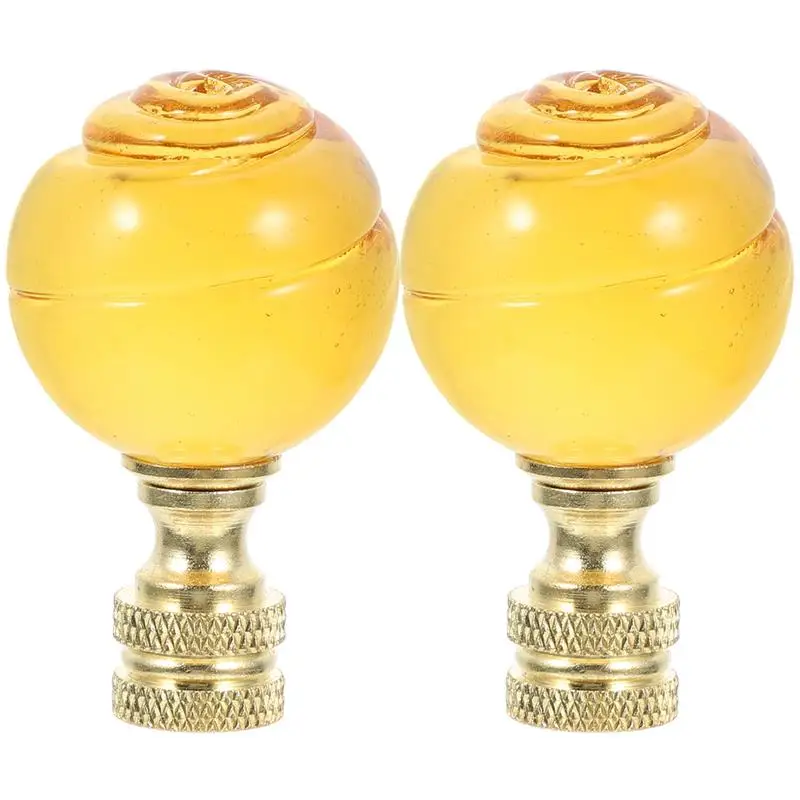 

2 pcs Practical Lamp Shade Toppers Lamp Shade Decorations Copper Lamp Finial Lamp Shade Finial