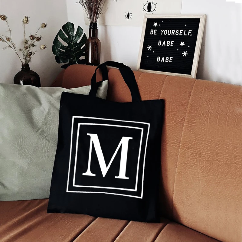 

Harajuku Ladies Shopping Bag Handbags Graphic Canvas Tote Bags Women Eco Reusable Shoulder Shopper Bags Casual