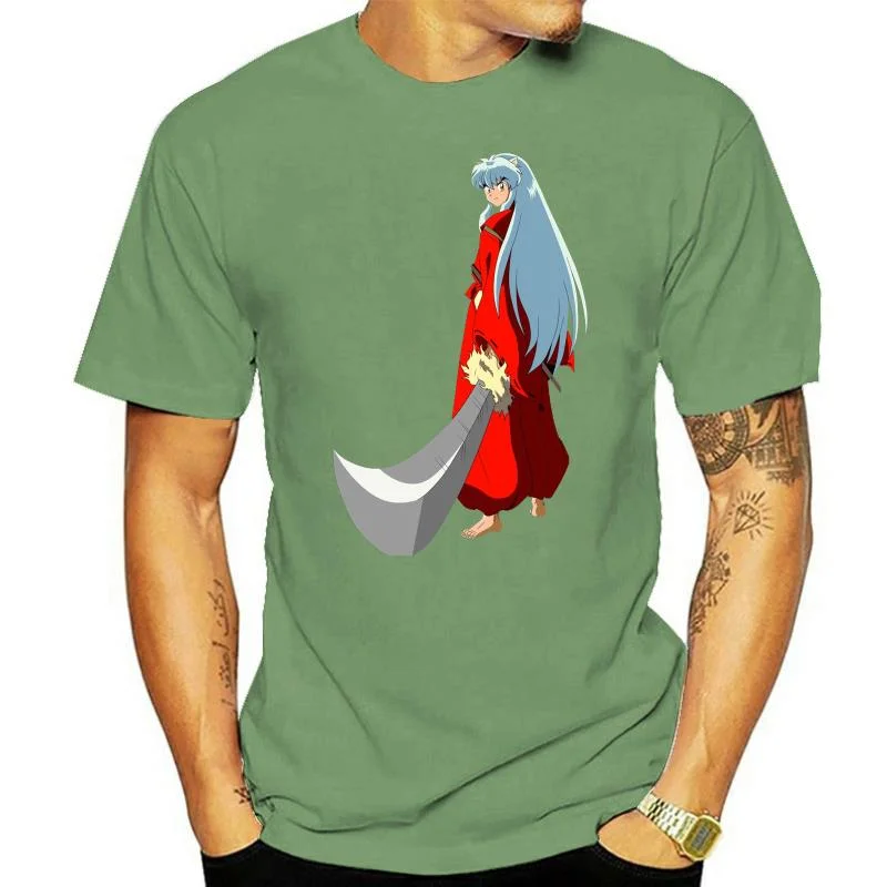

Camiseta de inuyasha, camisa Vintage Basic с графическим рисунком letras, хлопок, для primavera и отошло
