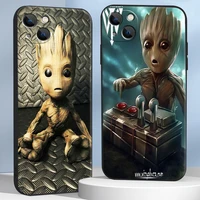 marvel groot cartoon phone cases for iphone 11 12 pro max 6s 7 8 plus xs max 12 13 mini x xr se 2020 carcasa back cover