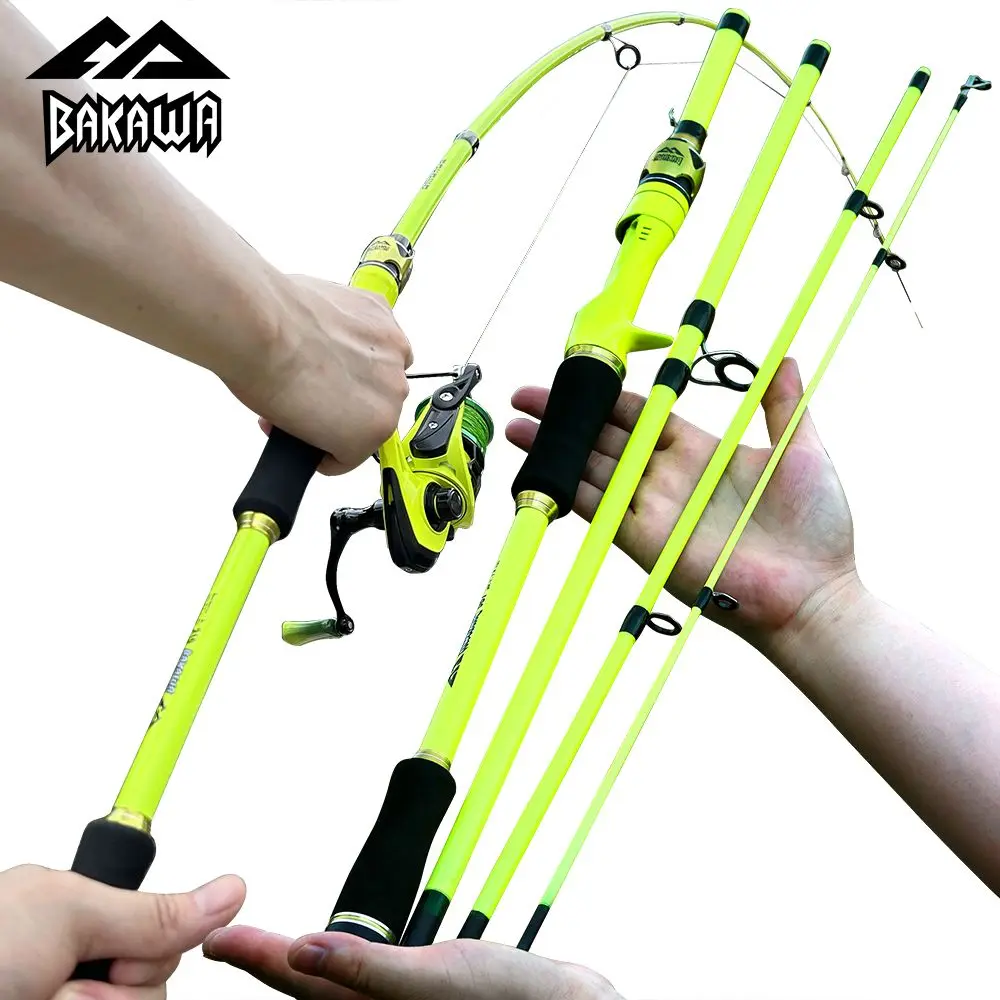 BAKAWA Casting Спиннинговая удочка 2 1 м 8 сверхлегкая приманка-фидер Pesca 4-секционная с