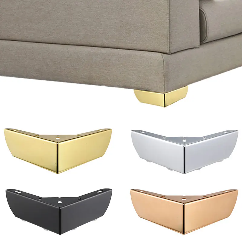 

Furniture Feet Sofa Cabinet Cupboard Coffee Bar Titanium Gold Matte Black Shape Wardrobe Right-angle Sofa Feet Decor Supplies