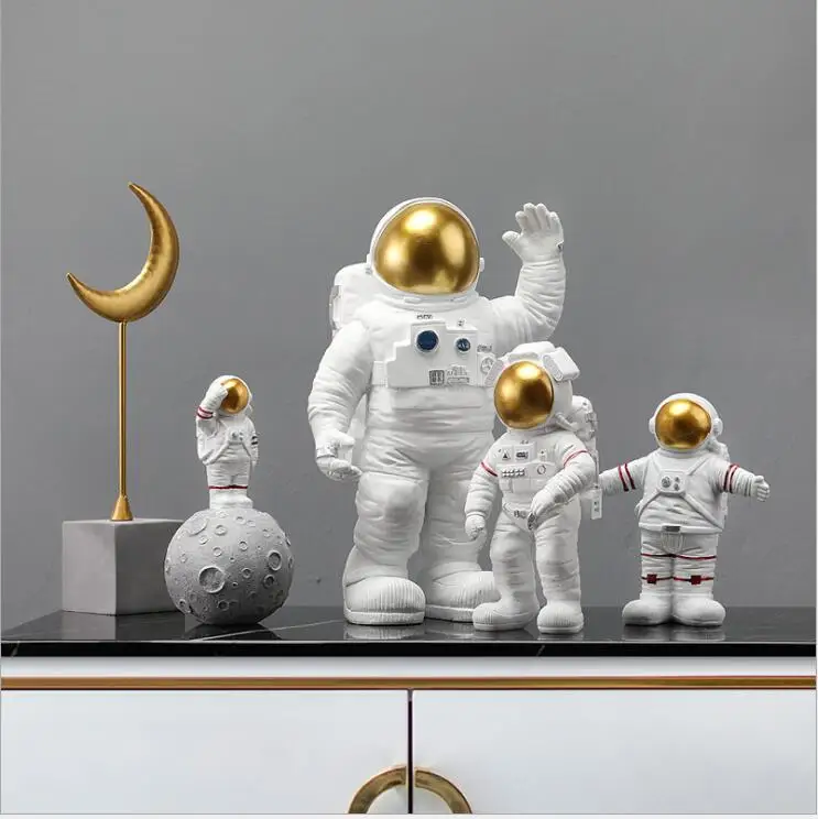 

Modern Creative Astronaut Resin Statue Accessories Home Livingroom Desktop Sculpture Crafts Children's room Figurines Decoration