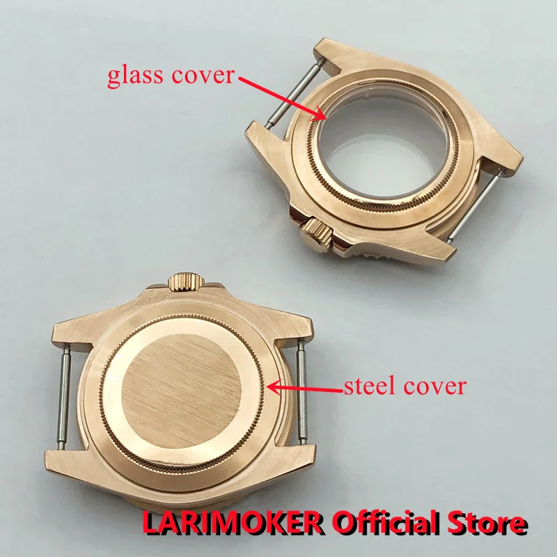 Безель LARIMOKER из сапфирового стекла керамическая вставка розовое золото 40 мм для
