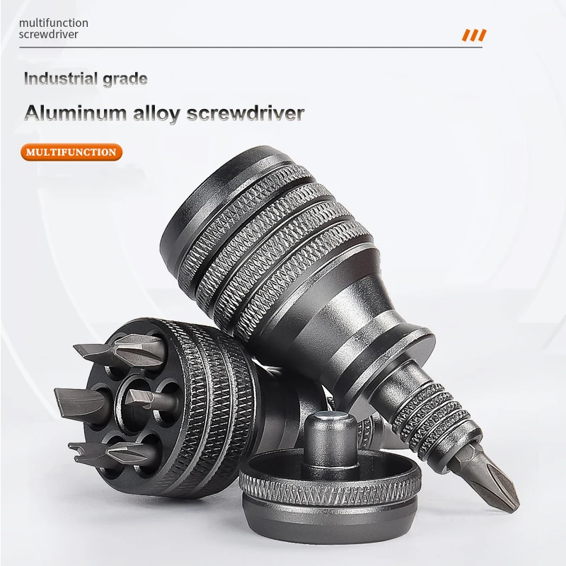 Precision 7 in 1 Mini Screwdriver Titanium Screwdriver 1/4 Inch Magnetic Phillips Torx Screw Driver Bit Kit Home Repair Tool