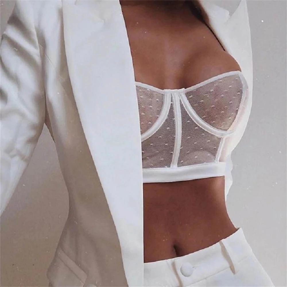 

Women Lace Bra Sets Seamless Underwear Backless Vest Sexy Padded Lingerie Ultrathin Bra Brief Sets Female