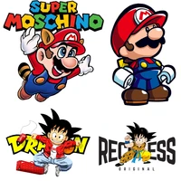 cartoon characters iron on patches heat transfers for clothing applique anime patches textile thermo adhesive vinyl diy sticker