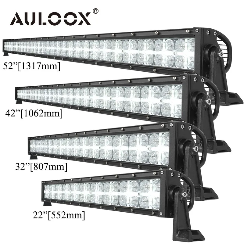 

AULOOX 22 32 42 52" 7D Lens 4x4 4WD Jeep Off Road SUV Truck Car Straight LED Work Light Bar White DRL For Bus Ford Pickup Lorry