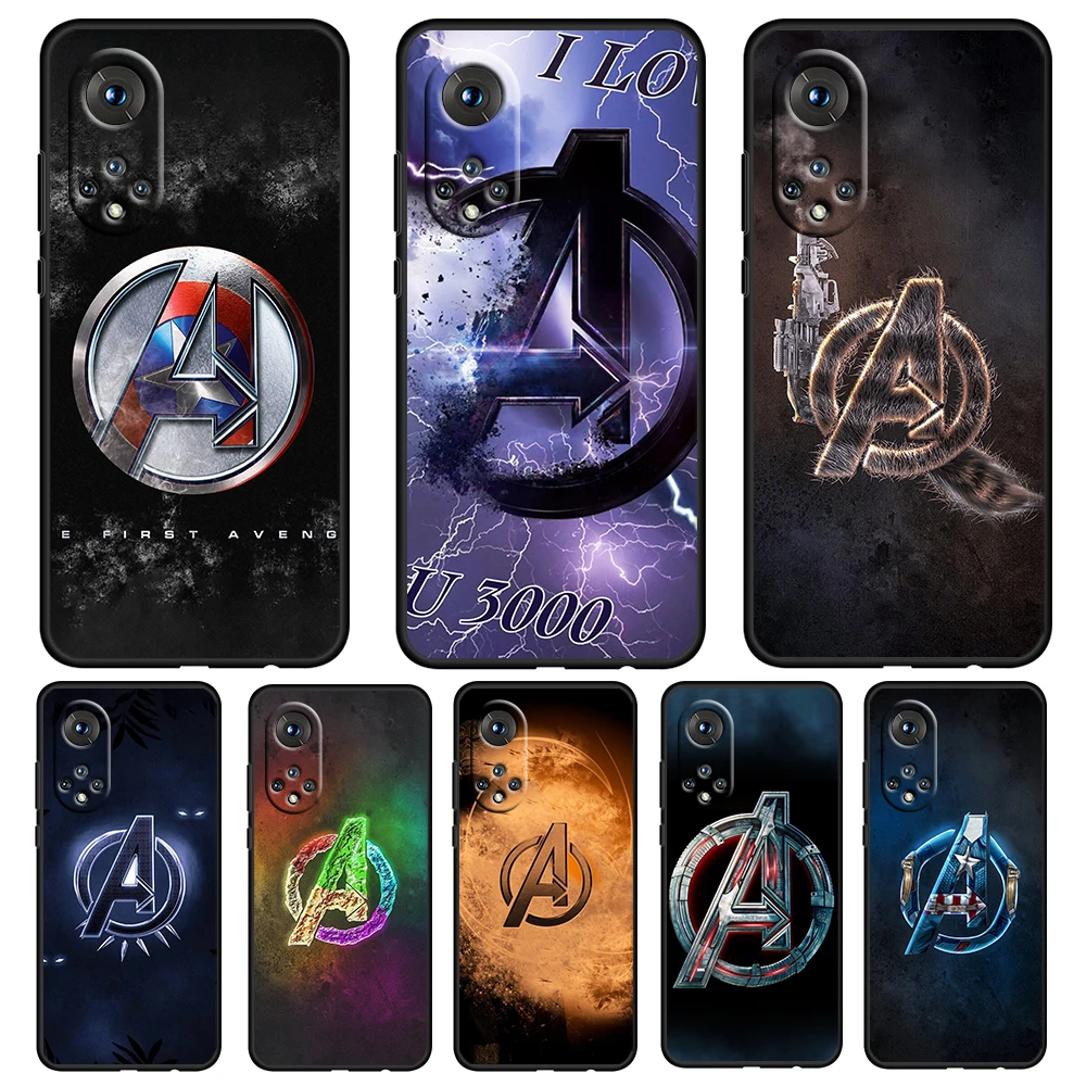 

Marvel Avengers Super logo Case For Honor 70 60 50 20 SE Pro 10X 10i 10 9X 9A 8X 8A Lite Silicone Soft TPU Black Phone Cover