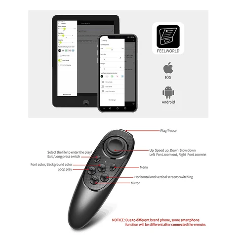 FEELWORLD TP2A 8-дюймовый портативный телесуфлер с поддержкой смартфонов/планшетов DSLR, ноутбуков Camara BT