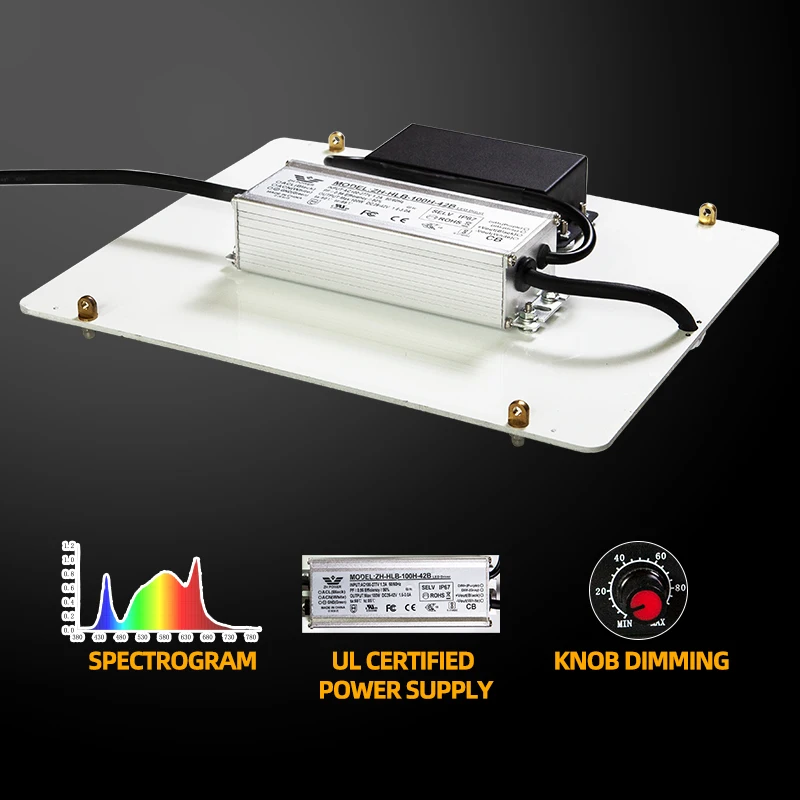 SOLIDEE 100W LED Quantum plate full spectrum grow light with Far infrared and Ultraviolet