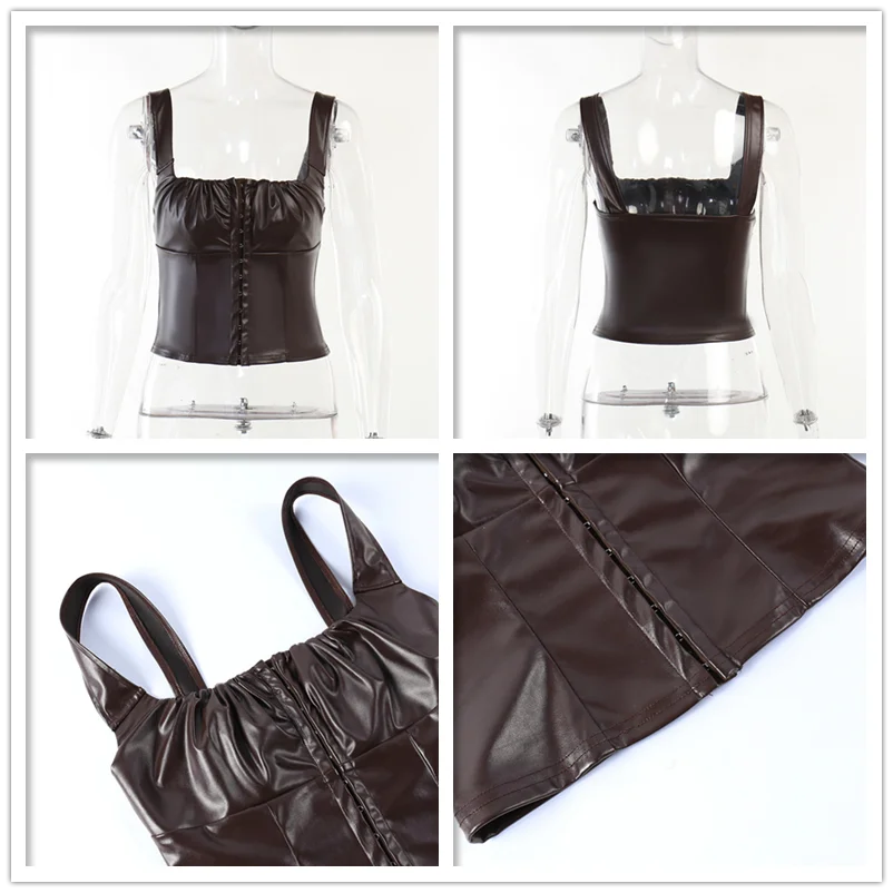 Townlike облегающий корсет из искусственной кожи для ночного клуба сексуальный