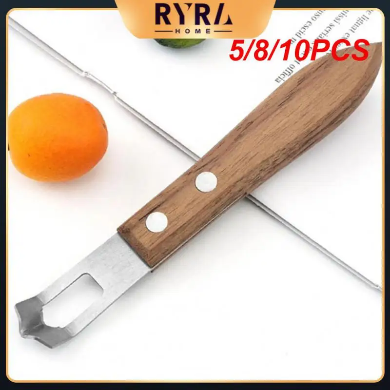 

5/8/10PCS Creative Fruit Peeler Grater Wooden Handle Rust-proof Vegetable Slicer Vegetable Carrot Peeler Kitchen Accessories