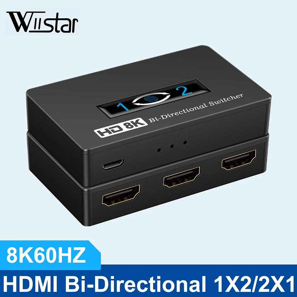 8K 4K HDMI-совместимый переключатель с 2 портами двунаправленный 1x2/2x1 сплиттер порты Sup Ultra HD 4K 3D HDR HDCP для PS4 Xbox HDTV