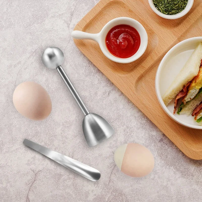 Яйцерезка яйцерезка для твердых и мягких яиц с ложкой кухонные гаджеты из