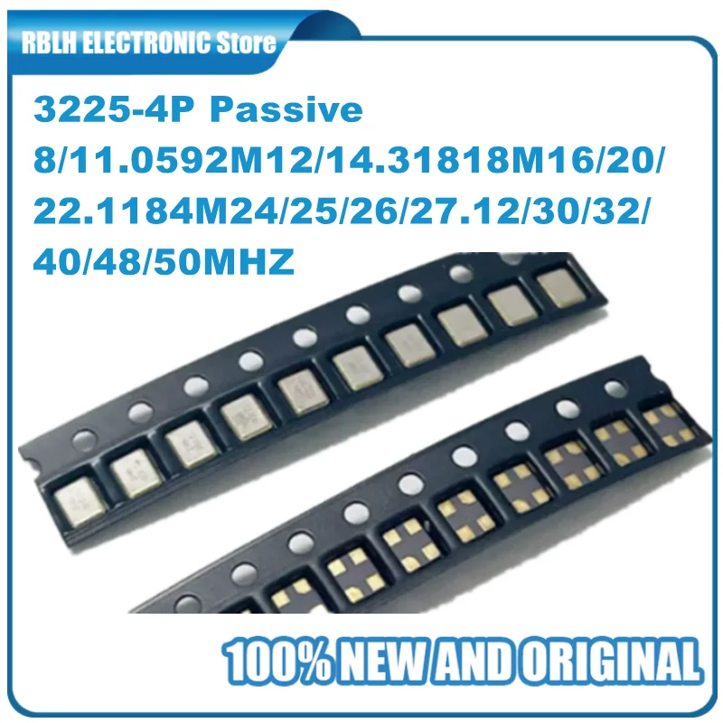 

Кристальный генератор SMD 3225-4P, Пассивный 8/11.0592M12/14.31818M1 6/20/22.1184M24/25/26/27.12/30/32/40/48/50 МГц, 50 шт./партия