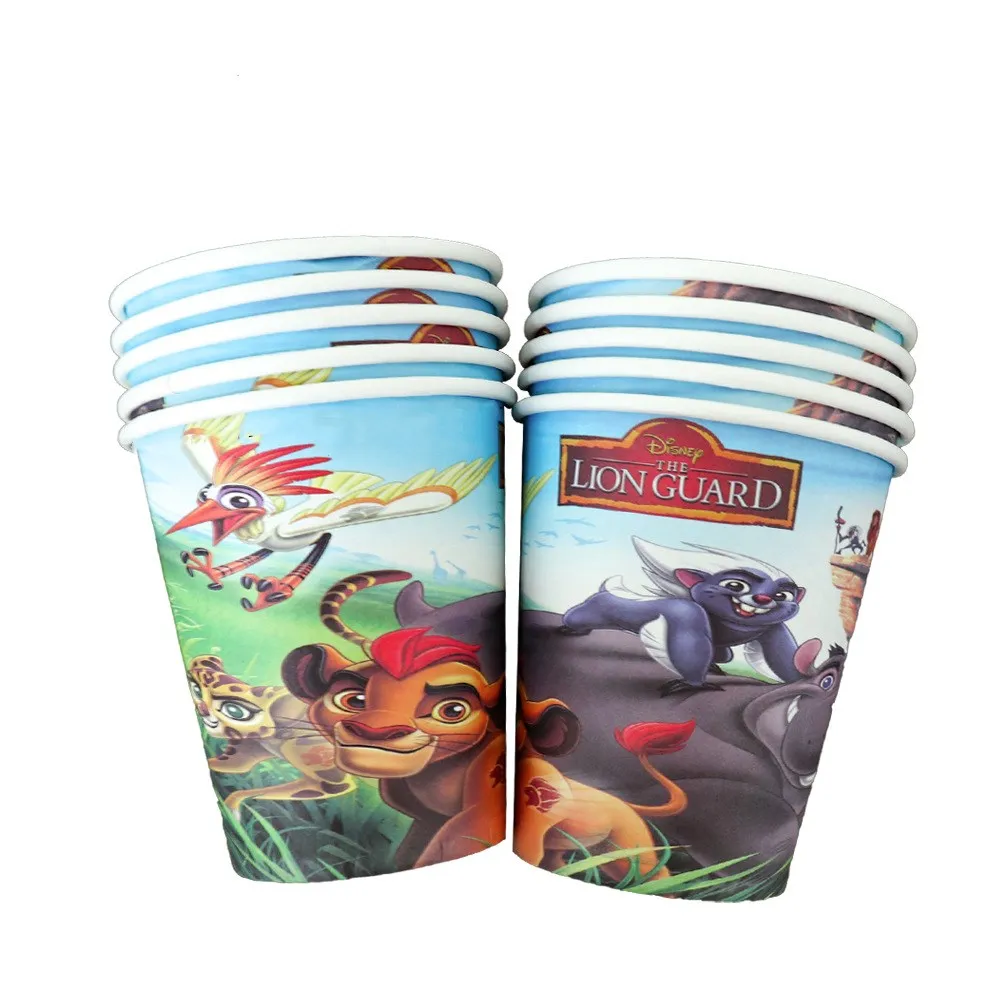 Набор одноразовой столовой посуды с изображением короля льва |