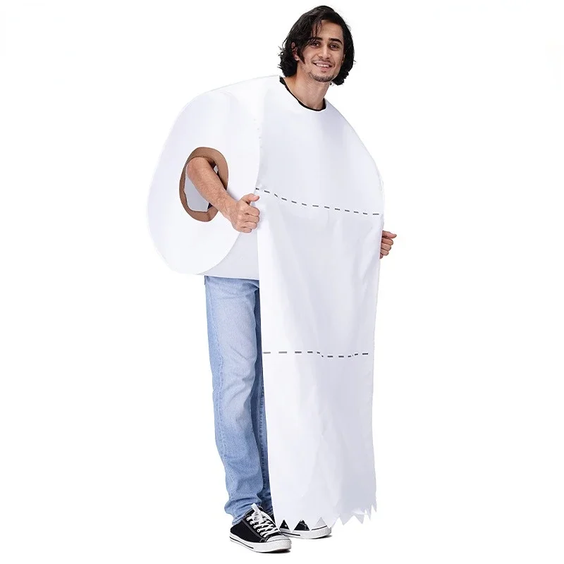 Забавные пары рулонная бумага для косплея одежда Хэллоуина искусственная