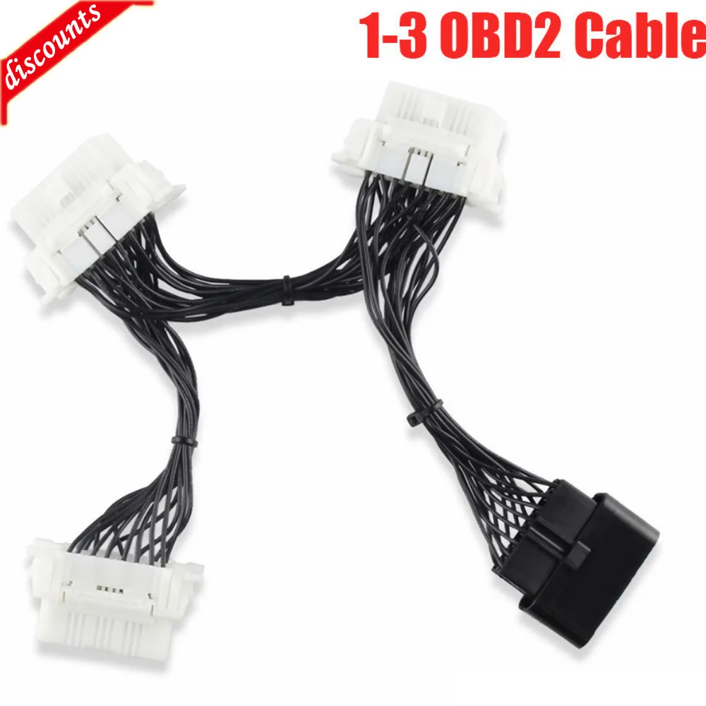 

OBDII OBD 2 16Pin OBD2 16 Pin Auto Cable For ELM327 1-3 Male To Female Extension Cable Adaptor Diagnostic Scanner Connector