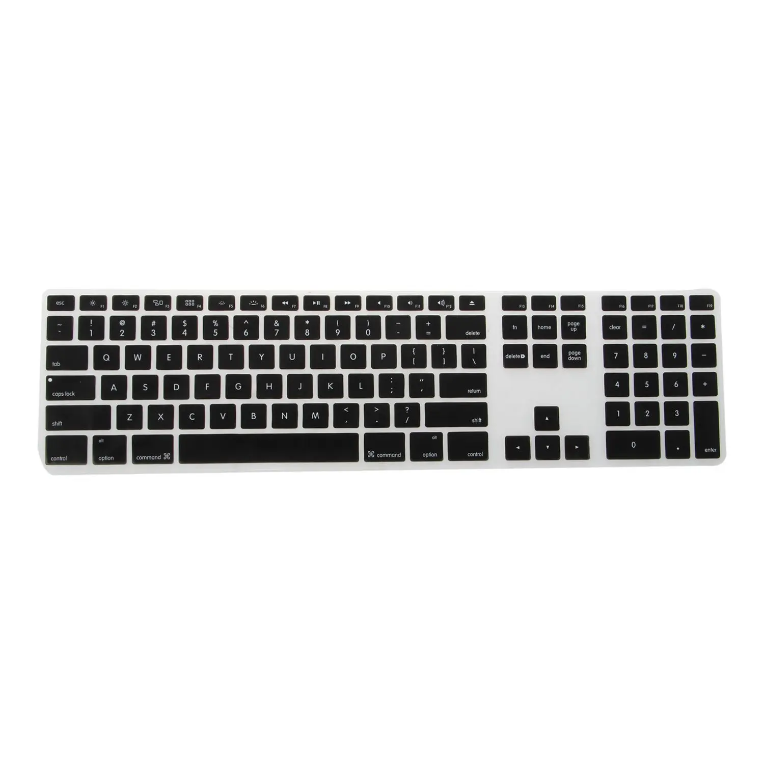 Skin Cover Protector With Numeric Keypad For Apple Imac Blac